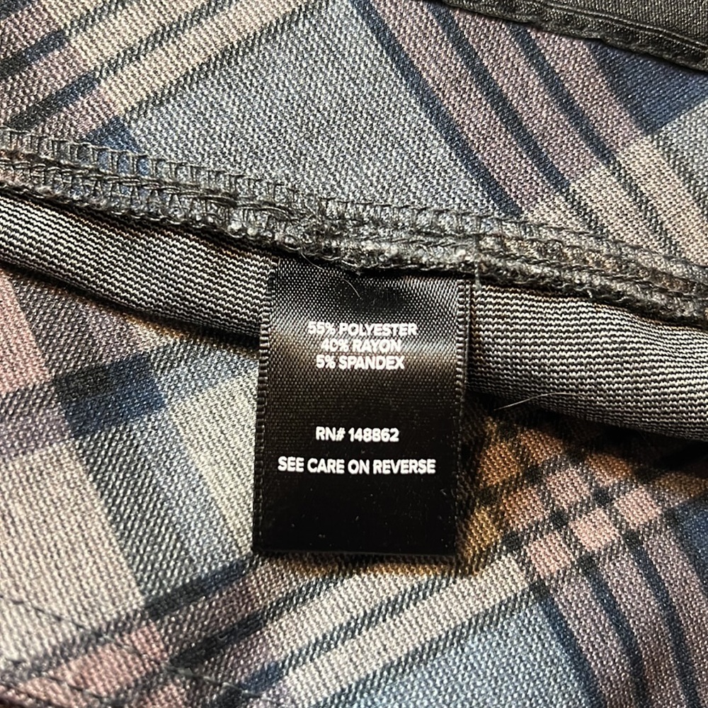 Torrid Blue Plaid Cropped Pixie Pull On Pants - image 3